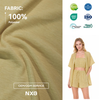 Tissu tricoté Premium 105 GSM 100 % polyester UPF à manches courtes, toucher doux, évacuation de l'humidité, couleur Pantone