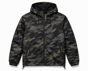 Custom Camo Windbreaker <b>Jacket</b> Waterproof Hooded Outdoor <b>Jacket</b> Full Zip <b>Lightweight</b> Printed Camouflage Sportswear - Product Image 4