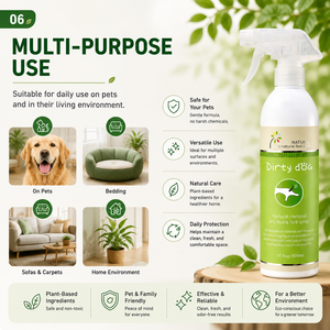 Spray anti-puces et anti-tiques naturel Mr.Tail 120ml, à base de plantes, parfum frais, toutes saisons, pour chiens, soins écologiques pour animaux de compagnie - Product Image 4