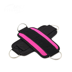 Adjustable Breathable Foldable Non-Slip Neoprene Ankle Strap Double Ring Closure Professional Protection <b>Weight</b> Lifting <b>Training</b> - Product Image 3