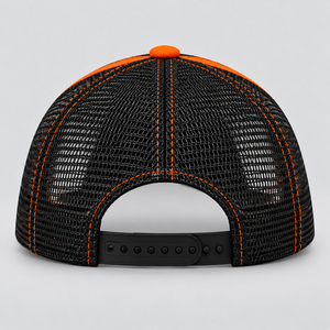 Gorra Trucker de 6 Paneles con Malla, Transpirable, Ajustable, Unisex, Deportiva, Naranja y Negra, para Primavera/Verano, MOQ Bajo - Product Image 6