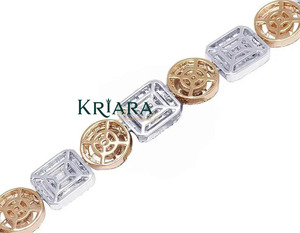 Collier de Luxe pour Femme en Or Massif 18K et Argent S925 avec Moissanite Taille Émeraude, Sertissage Clos, Chaîne à Maillons Géométriques, Plaqué Or Rose - Product Image 2