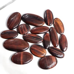 Piedras de Cuarzo Ojo de Tigre Rojo de Alta Calidad para Joyería, 100% Naturales, Corte Ovalado de 20-40 mm, Piedra Ojo de Tigre de Rajasthan - Product Image 2
