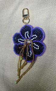 Exclusive Hand Embroidered Beaded <b>Keychain</b> Decorative Floral Key Holder with Premium Finish - Product Image 5