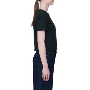 Camisetas de Algodón Orgánico al por Mayor, Tejidas, Casuales, Talla Grande, con Logotipo Frontal, Súper Suaves, para Adultos, Verano, Mujeres y Hombres - Product Image 4