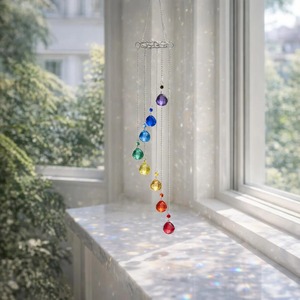 Colorful Crystal Sun Catcher Metal Hanging Decor For Home Garden <b>Window</b> Balcony Rainbow <b>Light</b> Catching Elegant Decorative Art - Product Image 6