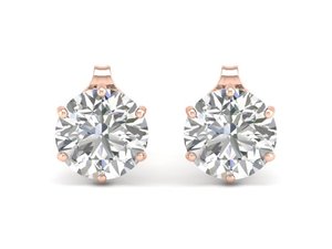 REYES Genuine 925 Sterling Silver Moissanite Fine Jewelry New Design Round Cut 2.6 Carat Moissanite Stud Earrings Jewelry - Product Image 2