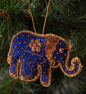 Adorno Decorativo de Lujo Hecho a Mano en India con Bordado Zari y Zardozi, con Cuentas, para Colgar y como Llavero, para Decoración del Hogar - Product Image 3