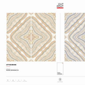 กระเบื้องพอร์ซเลนพรีเมียมหรูหรา ขนาด 60x120 ซม. 600x1200 มม. 24x48 นิ้ว ผิวมันเงา รูปแบบขนาดใหญ่ เหมาะสำหรับที่อยู่อาศัยสมัยใหม่ - Product Image 1