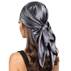Pañuelo de seda de 90cm para mujer, accesorios para el cabello de moda para las cuatro estaciones, Hijab, Foulard, Bandana, pañuelo para la cabeza - Product Image 2