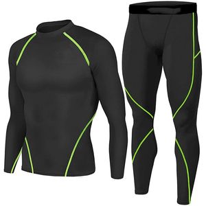 Conjunto Deportivo de Compresión de Secado Rápido para Hombre, Ajuste Muscular, para Gimnasio, Fitness, Entrenamiento, Running, Transpirable - Product Image 3