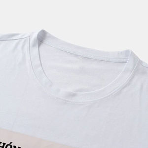 Camiseta de algodón grueso de alta calidad con cuello redondo para hombre, camiseta de manga corta de algodón jersey, corte regular, informal, de color liso. - Product Image 3