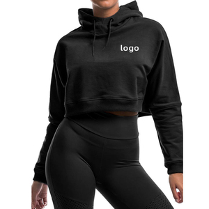 Sudadera Corta Rosa para Mujer, Color Sólido, Manga Larga, Transpirable, Tejida, con Logotipo Frontal, para Otoño - Product Image 2