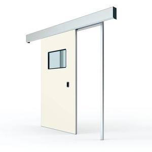 Puerta Corredera de Doble Hoja de Acero Galvanizado Personalizada para Cuarto Limpio de Hospital, con Ventana Visual de Fibra de Vidrio, Automática y Hermética para Almacén - Product Image 6