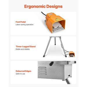 750W 28RPM Electric Pipe Threader Machine Power <b>Tool</b> for 1/2 2 Inch Pipes <b>Threading</b> & Cutting Pedal Operated - Product Image 5
