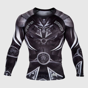 เสื้อรัดกล้ามเนื้อแขนยาวสีดำสำหรับผู้ชาย Venum พิมพ์ลายแบบ Sublimation แห้งเร็ว ผลิตจากโพลีเอสเตอร์ ไซส์ผู้ใหญ่ โลโก้ด้านหน้า - Product Image 1