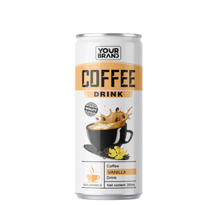 Bebida de Café de Tu Marca, Vainilla, 250 ml, Café Helado Enlatado con Leche, 100% Arábica, Cafeinado - Product Image 1
