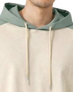 T-shirt à capuche personnalisé pour homme, manches courtes, décontracté, en coton doux, couleur vert sauge, style streetwear, idéal pour l'été - Product Image 5