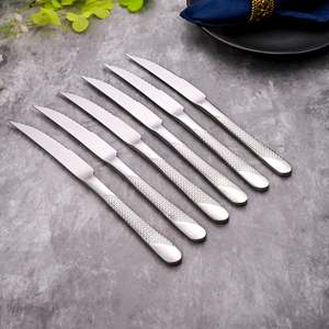 Prime <b>Set</b> of <b>6</b> Stainless Steel Steak Knives Silver Toned Premium Collection - Product Image 5