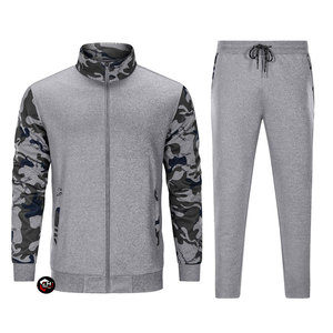 Ensemble de survêtement sportif pour homme, deux pièces, veste et pantalon de jogging pour la course à pied, la gym et l'entraînement, vêtements de sport pour homme - Product Image 1