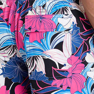 Shorts décontractés pour hommes en toile 140g à taille mi-haute élastique, imprimés numériquement, anti-plis et respirants en polyester - Product Image 4