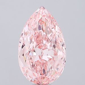 Diamant de culture en forme de poire, rose vif, certifié IGI, clarté VS2, polissage excellent, CVD, pierre non montée pour joaillerie fine - Product Image 1