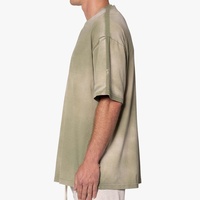 T-shirt Homme Respirant en Coton Tricoté 100% Écologique, Col Rond, Broderie et Impression de Logo, 180 Grammes, Surdimensionné, Vente en Gros OEM