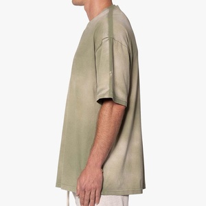 T-shirt Homme Respirant en Coton Tricoté 100% Écologique, Col Rond, Broderie et Impression de Logo, 180 Grammes, Surdimensionné, Vente en Gros OEM - Product Image 2