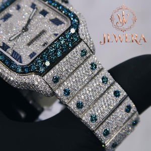 Reloj de Acero Inoxidable Plateado Elegante y de Alta Gama Más Vendido con Incrustaciones de Diamantes Mossinate, un Accesorio Sofisticado - Product Image 4