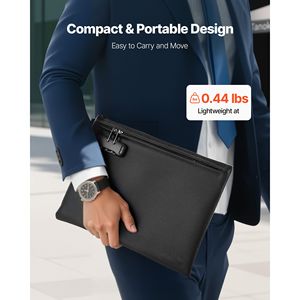 Borsa Portadocumenti Ignifuga Portatile con Isolamento Termico fino a 1832 Fahrenheit, Borsa di Sicurezza Impermeabile per Archiviazione File - Product Image 3