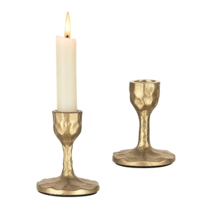 Porte-bougie en fer tendance avec finition dorée pour l'éclairage, la décoration intérieure, la décoration de chambre et les cadeaux - Product Image 2