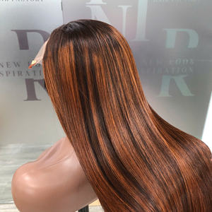Bone Straight Texture Human Hair Luxury Quality Super Double Drawn Raw Hair High Quality Wholesale Price <b>Piano</b> Orange Color - Product Image 4