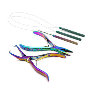 Kit Profesional de Herramientas para Extensiones de Cabello de Acero Inoxidable con Pinzas de Instalación y Extracción, Reutilizables, Duraderas, de Calidad Profesional - Product Image 1