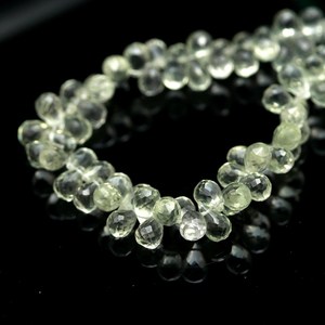Natural Green <b>Amethyst</b> Faceted Teardrop Gemstone Loose Beads Side Drill Strands Wholesale Price Bulk For Jewelry Making Supplies - Product Image 3