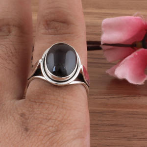 Wholesale Classic Natural Turquoise Bezel <b>Set</b> Oval Cabochon <b>Ring</b> 925 <b>Sterling</b> <b>Silver</b> for Women Wedding Party Birthstone Jewelry - Product Image 4