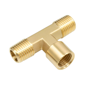 Raccord en T en laiton fileté à trois voies pour tuyauterie, eau, air, gaz, NPT – Pièces durables pour systèmes de conduites - Product Image 4