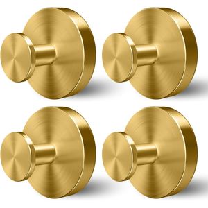 Set di 4 Ganci Dorati per Doccia, Ganci Rimovibili a Ventosa per Asciugamani, per Bagni e Finestre, Accessori per Doccia - Product Image 1