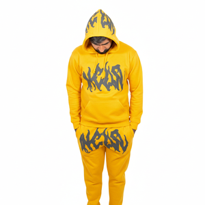 ชุดวอร์มเทคฟลีซ 2 ชิ้น สำหรับผู้ชาย แบบสั่งทำพิเศษ สำหรับฤดูใบไม้ร่วงและฤดูหนาว ชุดวอร์มผู้ชายแบบใหม่ แห้งเร็ว ระบายอากาศได้ดี - Product Image 6