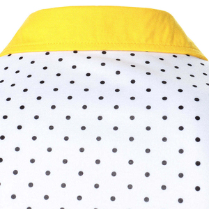 Polo à manches courtes pour homme à pois, col contrastant, décontracté, pour le golf et le tennis, logo personnalisé - Product Image 6