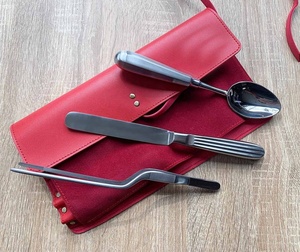 Ensemble professionnel de 3 spatules en acier inoxydable, outils de chef inclinés pour la décoration de gâteaux, la pâtisserie et la cuisine, instruments Altomme - Product Image 3
