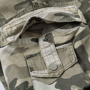 Men's <b>Camouflage</b> <b>Cargo</b> <b>Pants</b> Straight Fit Multiple Pockets Breathable Workwear Style High Waist Canvas Trousers - Product Image 4