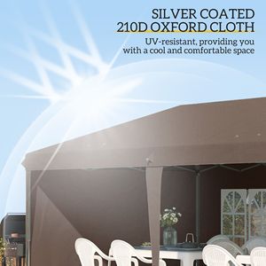 Tenda a baldacchino pop-up in tessuto Oxford 20x10 piedi con 4 pareti laterali rimovibili, per matrimoni, eventi, patio, giardino, con borsa per il trasporto - Product Image 6