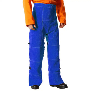 Ropa de Seguridad Industrial de Alta Calidad Hecha a Medida, Pantalones de Soldadura de Cuero Vacuno Resistente al Fuego, Protección Personal - Product Image 4