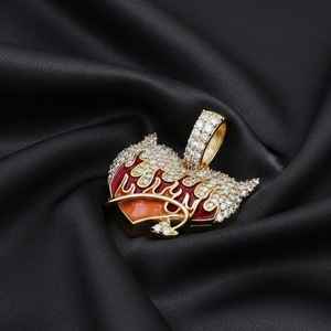 Colgante de moissanita con forma de corazón de ángel y demonio, estilo hip hop, plata de ley 925, joyería fina, regalo romántico para enamorados. - Product Image 2