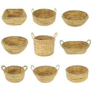 LOOP TONE Storage <b>Baskets</b> Water Hyacinth <b>Basket</b> Laundry Storage Bathroom Laundry - Product Image 6