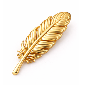 Décoration de chapeau, souvenirs, cadeaux, badges métalliques, petites épingles personnalisées en forme de plume - Product Image 2