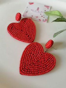 Pendientes Colgantes de Corazón Abierto con Cuentas de Semilla, Joyería de Moda para San Valentín, Venta al por Mayor por MD HANDICRAFTS - Product Image 6