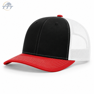 Casquette Trucker en Maille Marron et Blanche à 6 Panneaux Personnalisée en Gros |   Casquette Snapback brodée OEM ODM fabriquée au Vietnam - Product Image 1