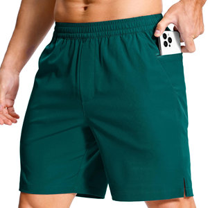 Shorts pour hommes sur mesure en toile, séchage rapide, respirants, anti-plis, écologiques, taille mi-haute avec cordon de serrage, pour le basketball et le tennis - Product Image 1