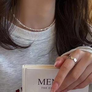 สร้อยคอมุกน้ำจืดทรงบาร็อคธรรมชาติ สร้อยคอระดับไฮเอนด์ ดีไซน์เก๋ โด่งดังในโลกออนไลน์ - Product Image 2